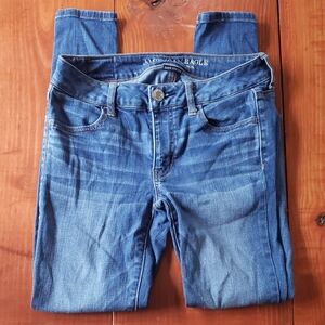 American Eagle Outfitters Blue Skinny Jeans - Faded Wash Jeggings